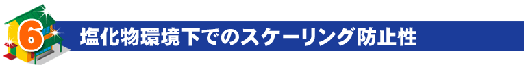 塩化物環境下でのスケーリング防止性